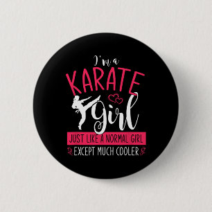 Chapa Redonda De 5 Cm Im A Karate Chica Karate