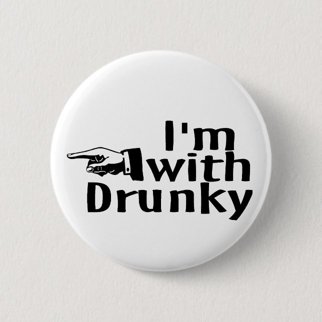 Chapa Redonda De 5 Cm Im con Drunky (Anverso)