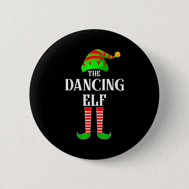 Chapa Redonda De 5 Cm I'm The Dancing Elf Family Matching Costume Christ (Anverso)
