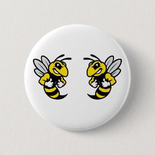 Chapa Redonda De 5 Cm Imabee Revertido Funny Bee