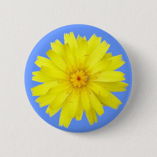 Chapa Redonda De 5 Cm Imagen de Dandelion amarillo feliz