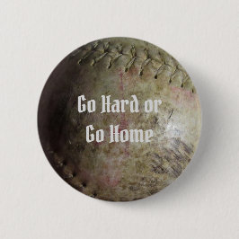 Chapa Redonda De 5 Cm Imagen de Softbol blanco