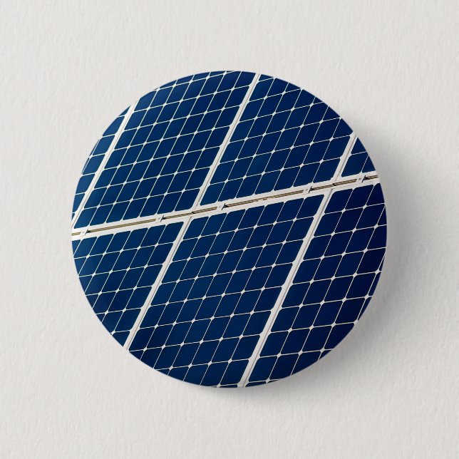 Chapa Redonda De 5 Cm Imagen divertida de un panel de energía solar (Anverso)