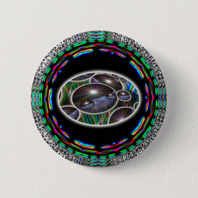 Chapa Redonda De 5 Cm Imagen Planet Earth Multi Echo (Anverso)