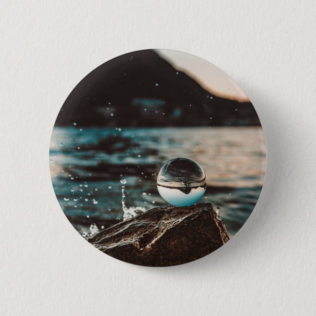 Chapa Redonda De 5 Cm Imágenes oceánicas de arte de playa de escena Guay (Anverso)