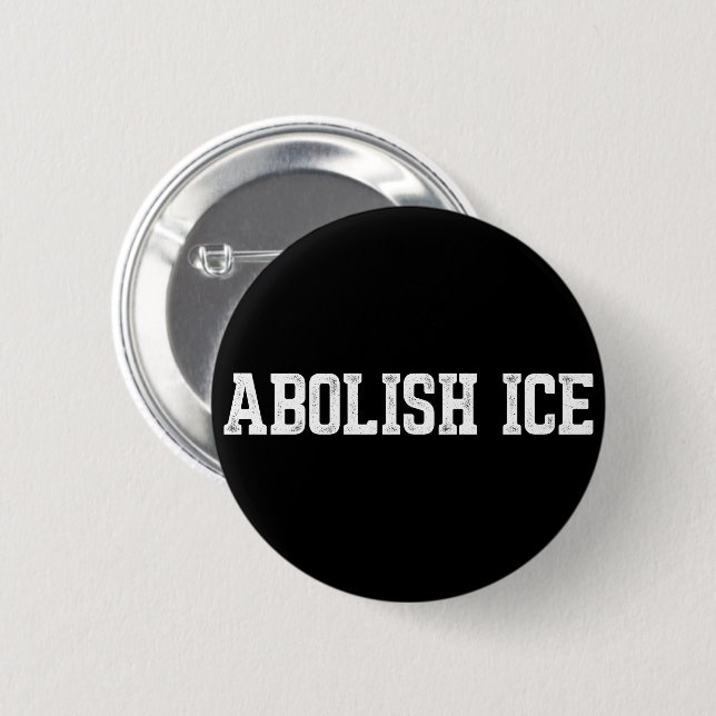 Chapa Redonda De 5 Cm Immigration Abolish ICE (Anverso y reverso)