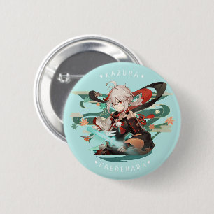 Chapa Redonda De 5 Cm Impacto de Genshin: Badge Kazuha Kaedehara