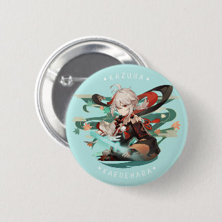 Chapa Redonda De 5 Cm Impacto de Genshin: Badge Kazuha Kaedehara