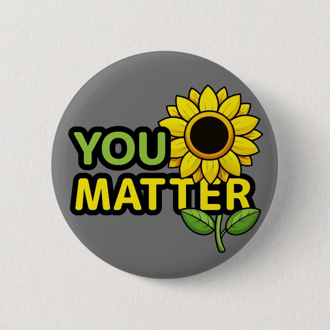 Chapa Redonda De 5 Cm Importa el girasol (Anverso)