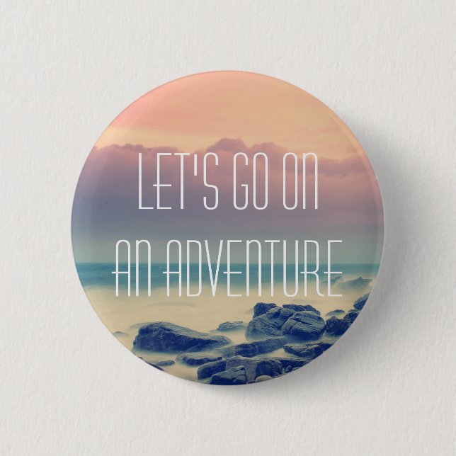 Chapa Redonda De 5 Cm Impresión de la aventura (Anverso)