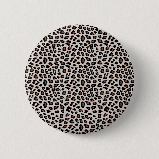 Chapa Redonda De 5 Cm Impresión de leopardo (Anverso)