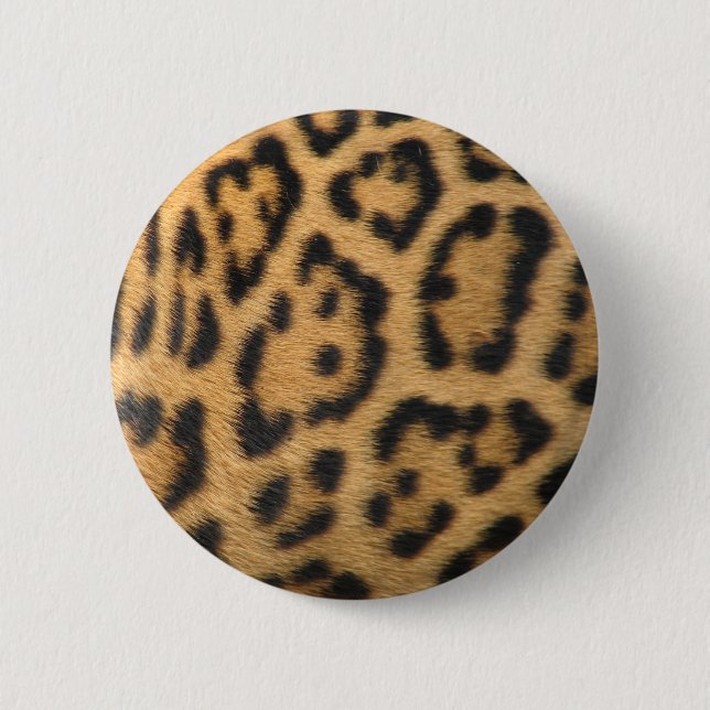 Chapa Redonda De 5 Cm Impresión de leopardo (Anverso)