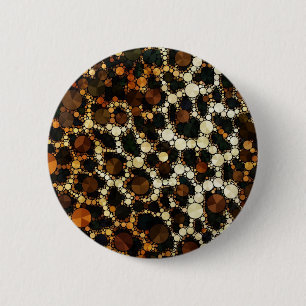 Chapa Redonda De 5 Cm Impresión del guepardo de Bling