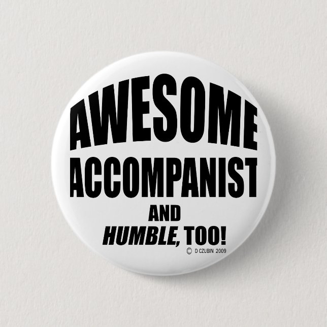 Chapa Redonda De 5 Cm Impresionante Acompañante (Anverso)