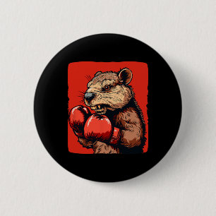 Chapa Redonda De 5 Cm Impresionante Boxeador De Boxeo Con Guantes Para L