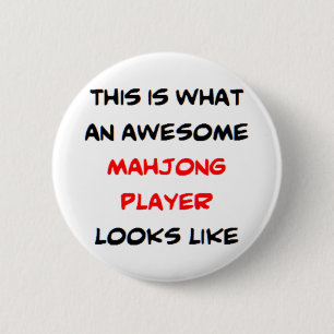 Chapa Redonda De 5 Cm impresionante jugador mahjong