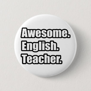 Chapa Redonda De 5 Cm Impresionante profesor de inglés