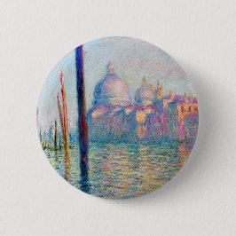 Chapa Redonda De 5 Cm Impresionante pueblo de Monet Le Grand Canal