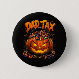 Chapa Redonda De 5 Cm Impuesto de Papá Divertido Calabaza de Halloween