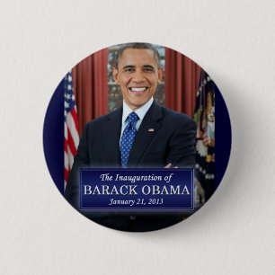 Chapa Redonda De 5 Cm Inauguración de Barack Obama 2013