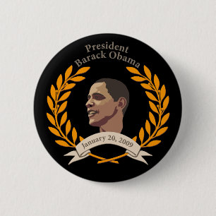 Chapa Redonda De 5 Cm Inauguración de Obama