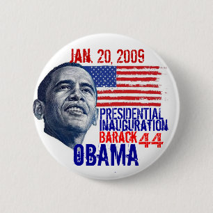 Chapa Redonda De 5 Cm Inauguración de Obama