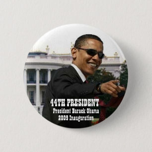 Chapa Redonda De 5 Cm Inauguración de obama en 2009