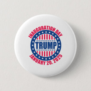 Chapa Redonda De 5 Cm Inauguración de Trump Día 2025 Usa Patriótico Ener
