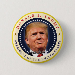 Chapa Redonda De 5 Cm Inauguración del Presidente Donald Trump Recuerdo
