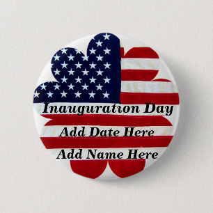 Chapa Redonda De 5 Cm Inauguration Day,USA_Button