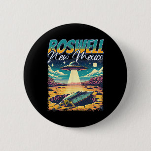 Chapa Redonda De 5 Cm Incidente OVNI Abducción Alien Roswell Nuevo Méxic