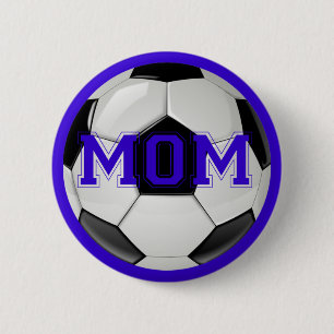 Chapa Redonda De 5 Cm Increíble Mamá de Fútbol Colores Personalizados