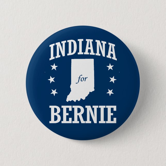CHAPA REDONDA DE 5 CM INDIANA PARA BERNIE SANDERS (Anverso)