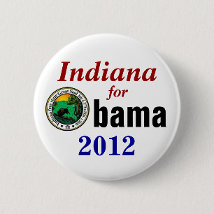 Chapa Redonda De 5 Cm Indiana para Obama 2012