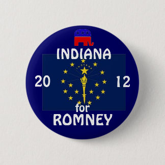 Chapa Redonda De 5 Cm Indiana para Romney 2012