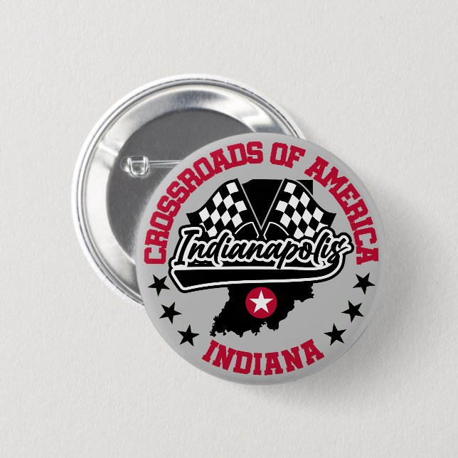 Chapa Redonda De 5 Cm Indianápolis, Indiana (Anverso y reverso)