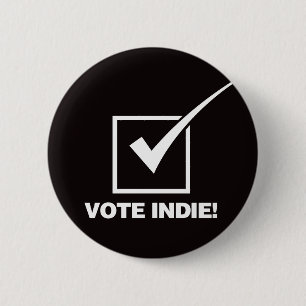 Chapa Redonda De 5 Cm Indie del voto - sólido