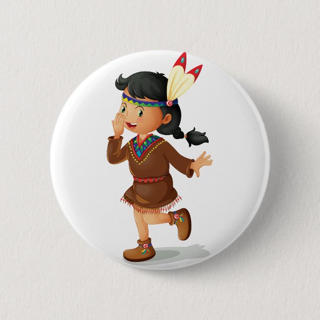 Chapa Redonda De 5 Cm Indio (Anverso)