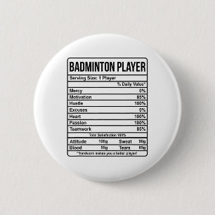Chapa Redonda De 5 Cm Información Del Reproductor De Badminton Y Hechos 