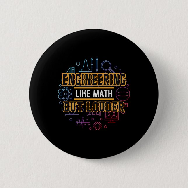 Chapa Redonda De 5 Cm Ingeniería como matemáticas (Anverso)