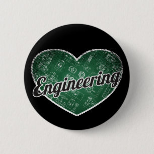 Chapa Redonda De 5 Cm Ingeniería Retro Heart Blackboard Love