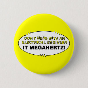 Chapa Redonda De 5 Cm Ingeniero Eléctrico Megahertz Oval