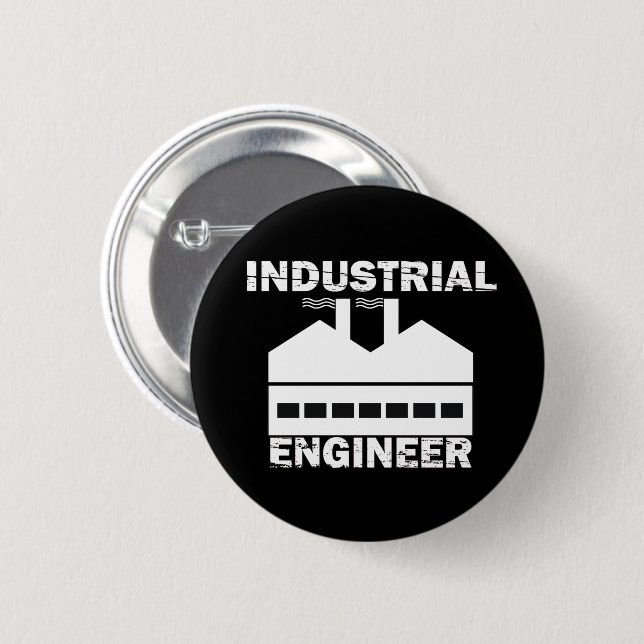 Chapa Redonda De 5 Cm Ingeniero industrial (Anverso y reverso)