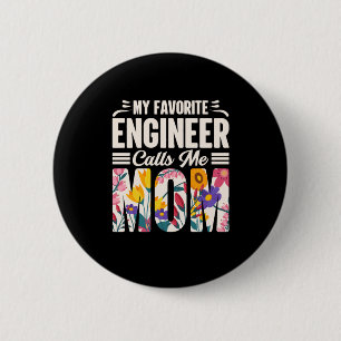 Chapa Redonda De 5 Cm Ingeniero Mi Ingeniero Favorito Me Llama Mamá