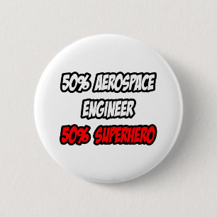 Chapa Redonda De 5 Cm Ingeniero semiaeroespacial... mitad superhéroe