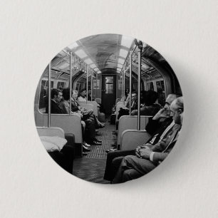 Chapa Redonda De 5 Cm Inglaterra vintage interior del vagón de tren de L