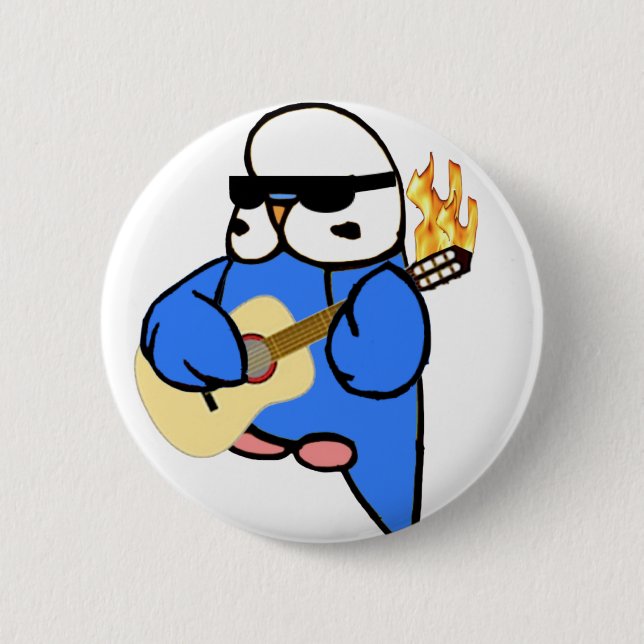 Chapa Redonda De 5 Cm Inglés Budgie desenchufado (Anverso)