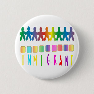 Chapa Redonda De 5 Cm Inmigrante