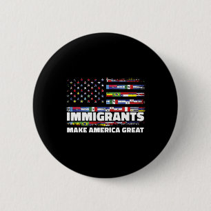 Chapa Redonda De 5 Cm Inmigrantes Hacen Grande a América Inmigrantes Méx
