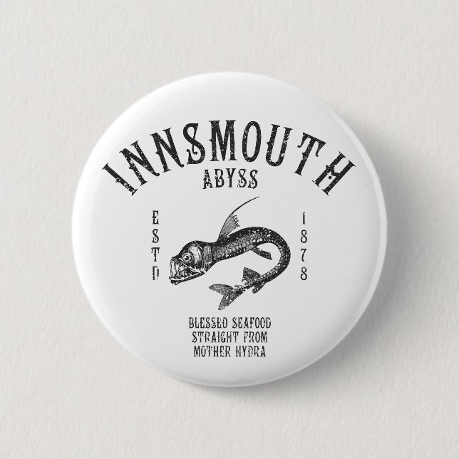 Chapa Redonda De 5 Cm Innsmouth Seafood Pescado Profundo Viperfish (Anverso)